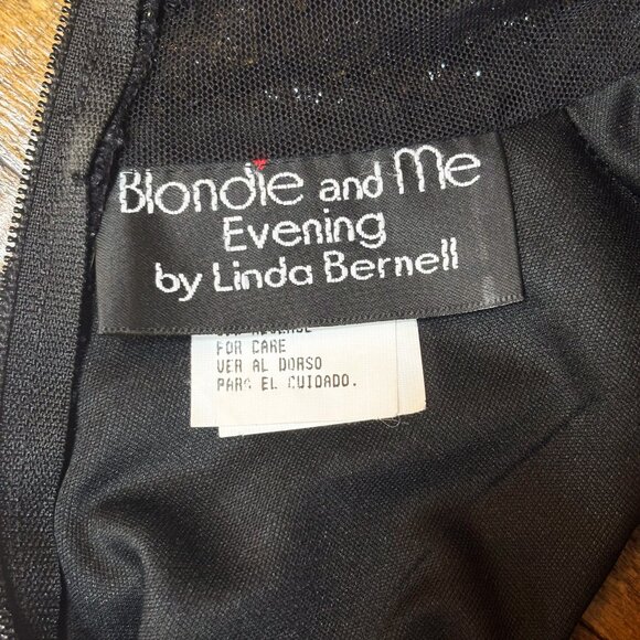 Blondie and Me by Linda Bernell Deep Navy/Black Formal Evening Dress - Picture 12 of 15